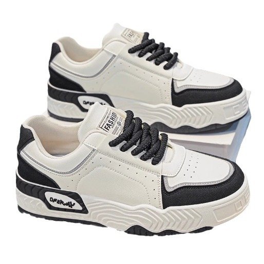 Autumn and winter fashion design new men's casual sports shoes soft sole increase casual skateboard shoes lace-up walking shoes