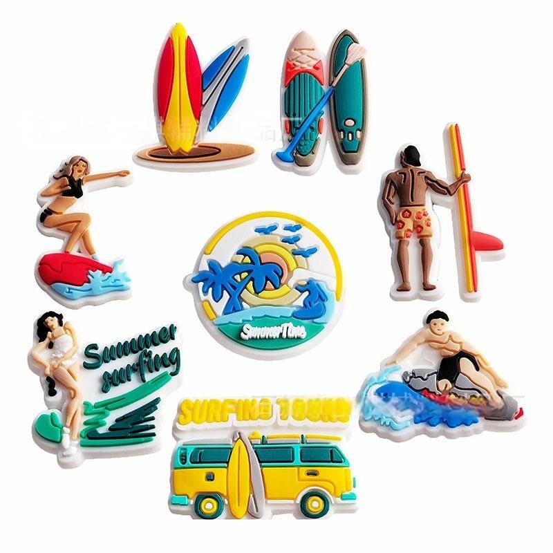 RTS 2024 New Arrivals Wholesale shoes charms Sports gymnastics swimming surfing Shoe decoration clog charms for garden shoes