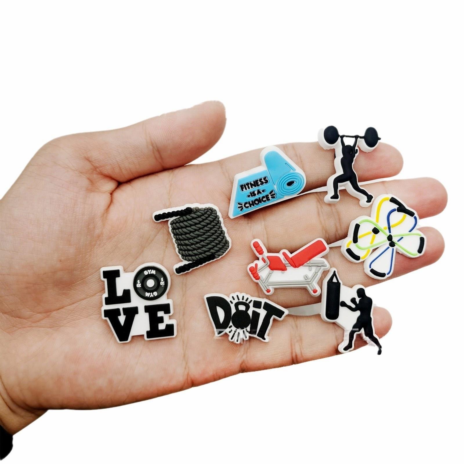 RTS 2024 New Arrivals Wholesale shoes charms Sports gymnastics swimming surfing Shoe decoration clog charms for garden shoes