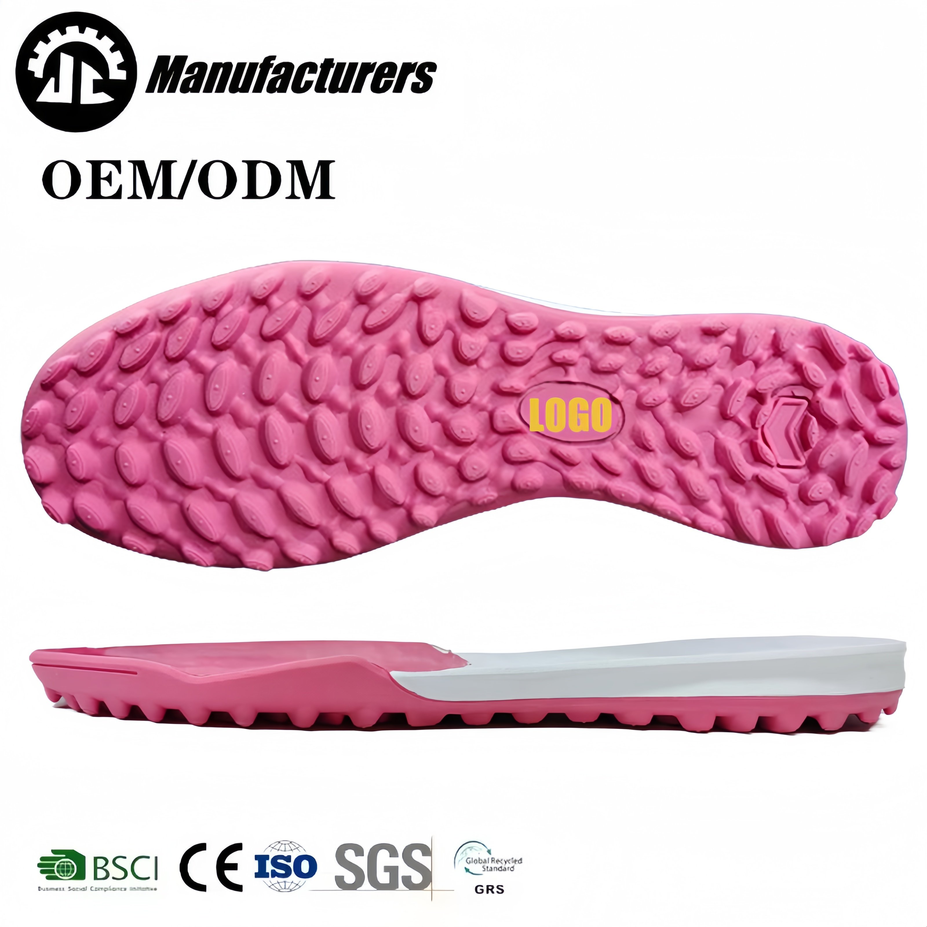 Manufacturer Custom Cleat High Quality Football Shoes Wear and skid Resistance Outsole Rubber Soccer Sole
