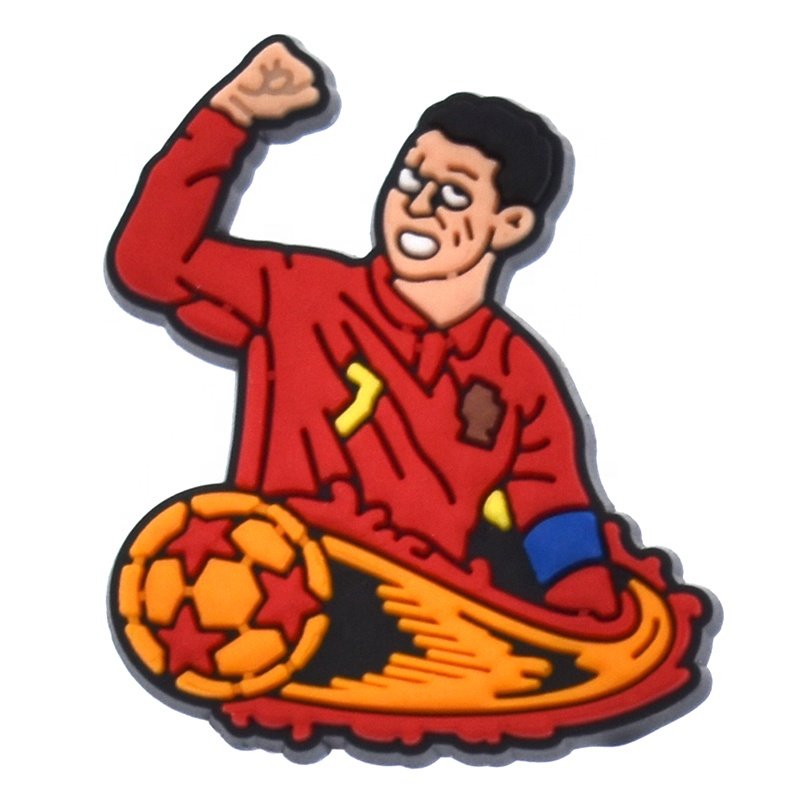 Wholesale Custom Cartoon Club Football Shoe Charms Soft Pvc Footy Teams Soccer Clog Charms Accessories Upper