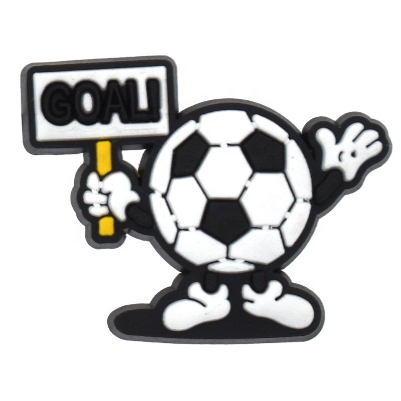 Wholesale Custom Cartoon Club Football Shoe Charms Soft Pvc Footy Teams Soccer Clog Charms Accessories Upper