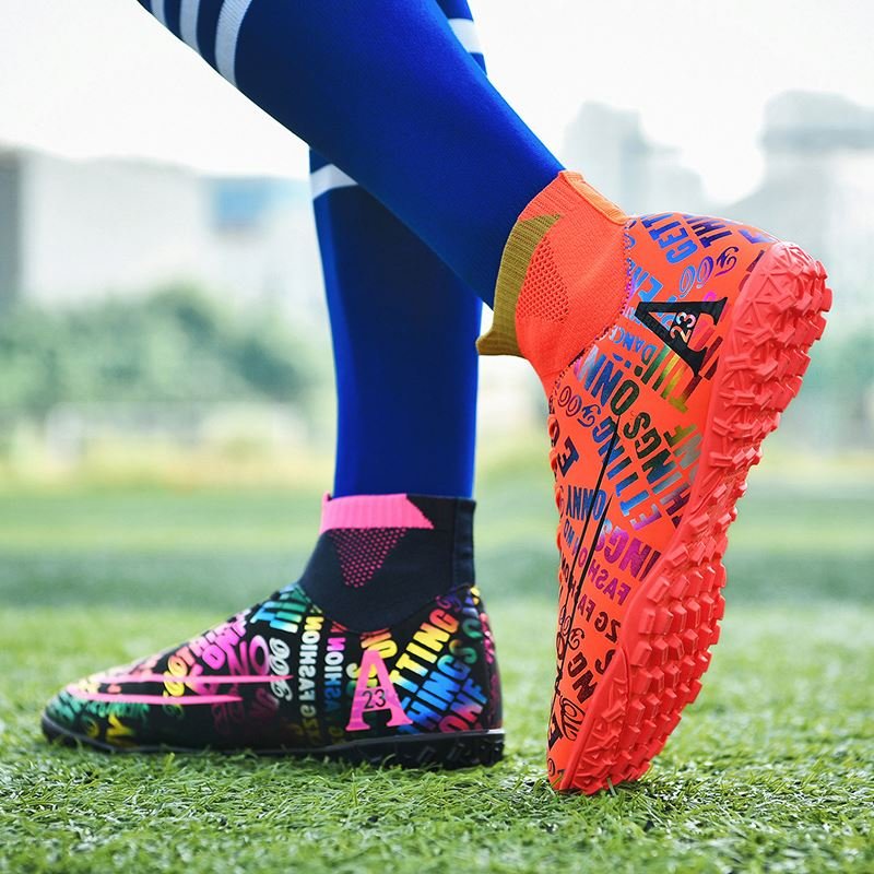 Soccer Shoes With Metal Knobbs Football Pk Boots 5 Men Cleats Boys Gold Importers 3D Shoe Graper Crampoane De Fier Shoe..Salams