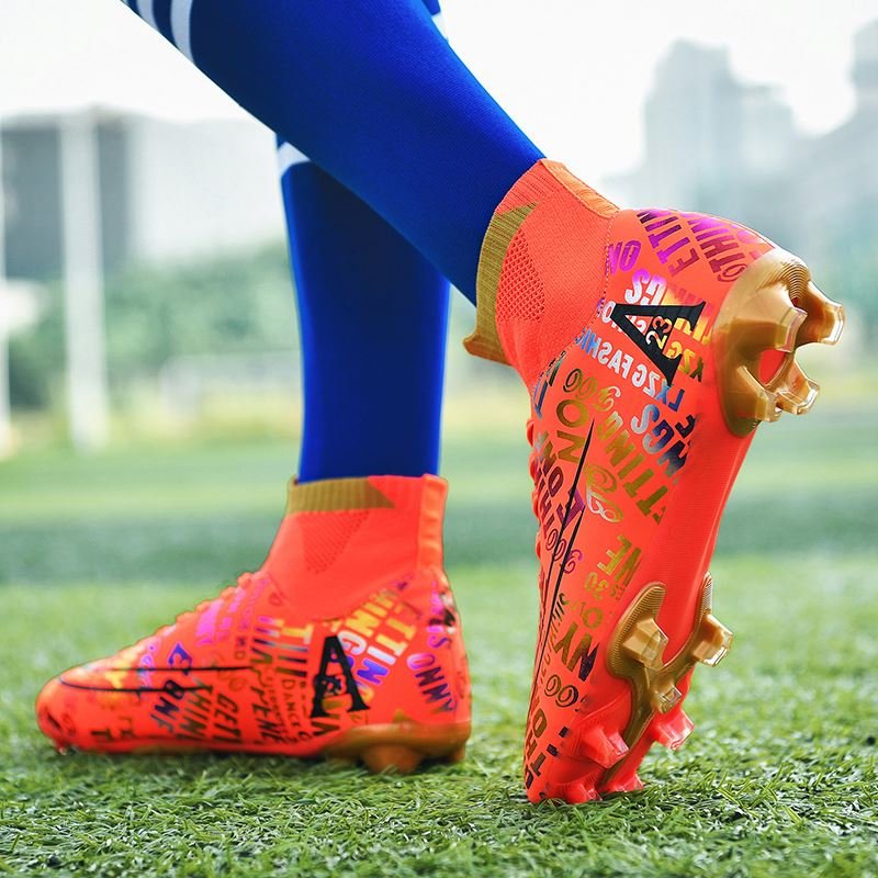 Soccer Shoes With Metal Knobbs Football Pk Boots 5 Men Cleats Boys Gold Importers 3D Shoe Graper Crampoane De Fier Shoe..Salams