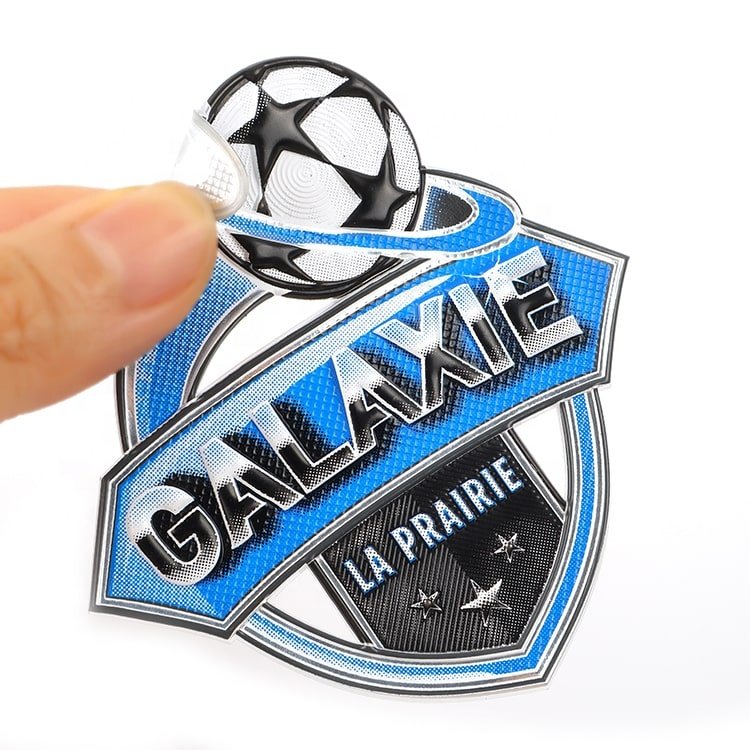 U-Meking Custom Silk Screen Printed 3D Embossed Soft TPU Football Club Logo high frequency Patch for Polo Shirts