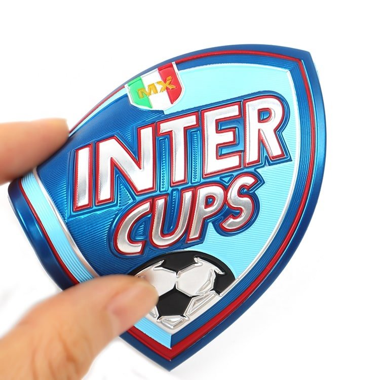 U-Meking Custom Silk Screen Printed 3D Embossed Soft TPU Football Club Logo high frequency Patch for Polo Shirts