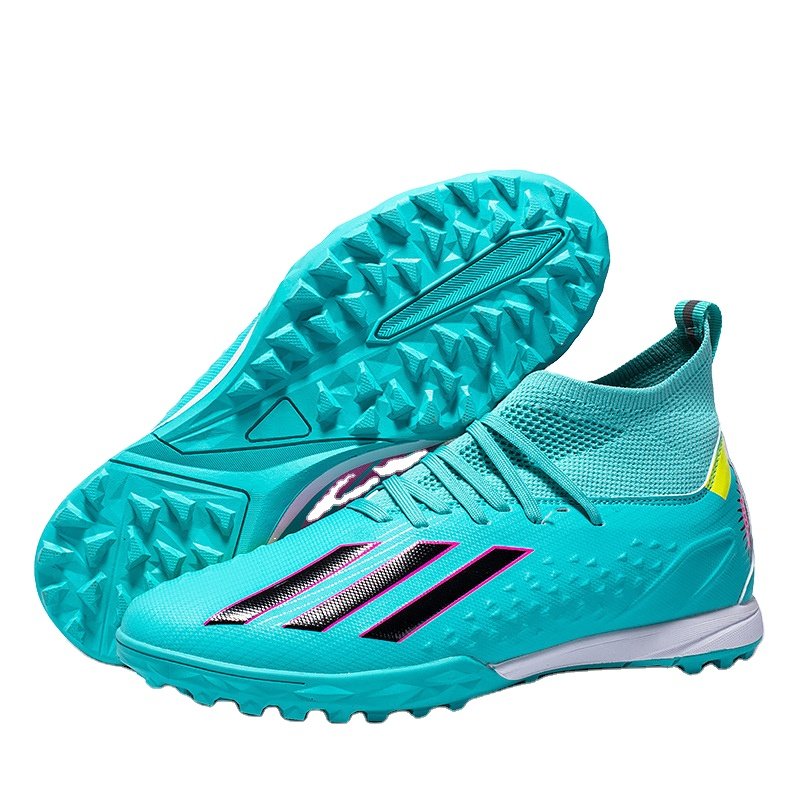 High-top football shoes children and adolescent men and women spikes and broken nails shoes flat-bottomed training sports shoes