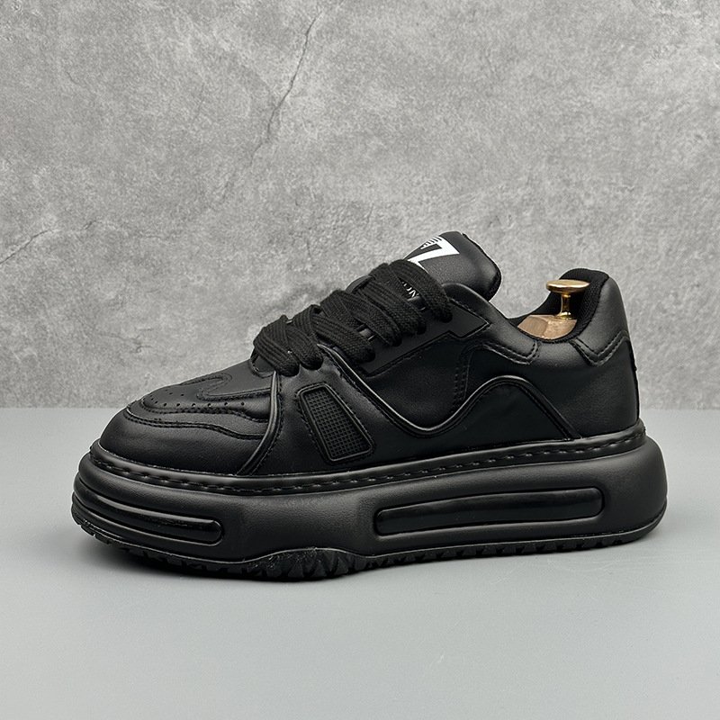 Fashion design autumn and winter new men's casual sports shoes soft sole increase sports skateboard shoes lace-up walking shoes