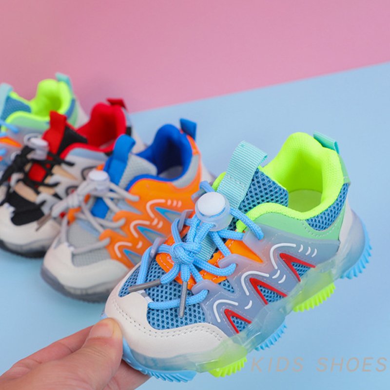 1-6-Years Soft Sole Kids Flashing Lighted Sport Shoes Boys Children Casual Breathable Led Light Sneakers Shoes For Kids