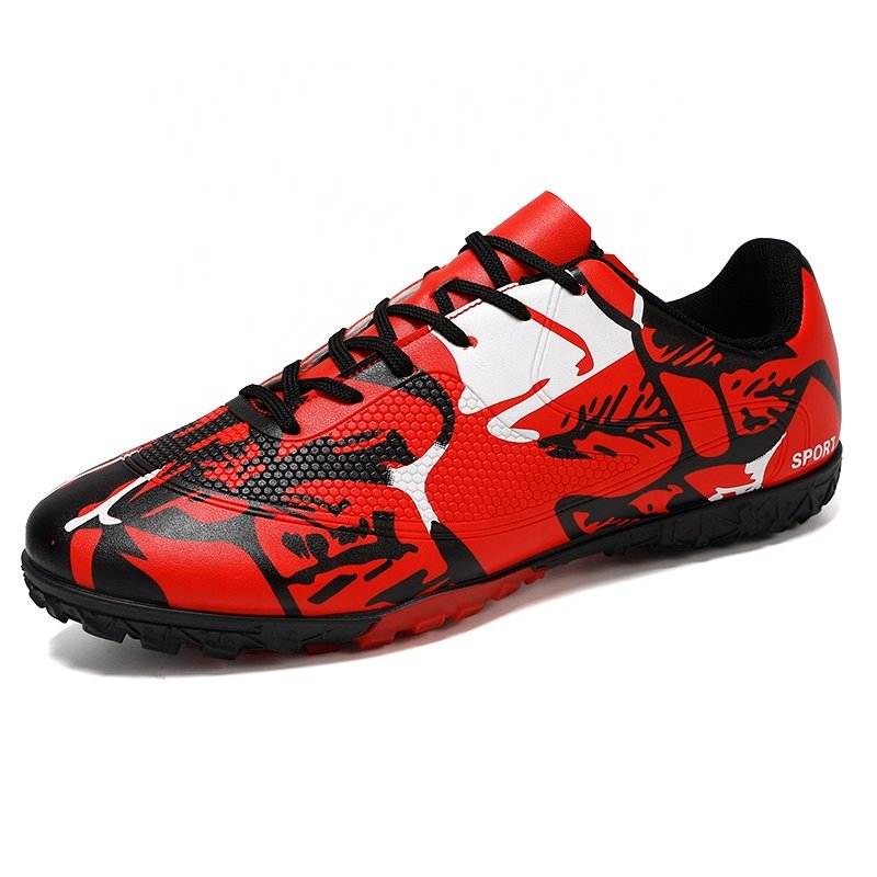Men's new non-slip flat bottom cushioned soccer shoes cushioned soccer shoes suitable for outdoor turf soccer games