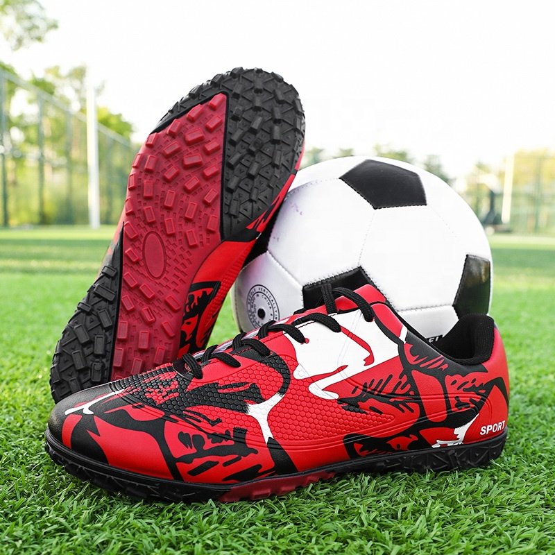 Men's new non-slip flat bottom cushioned soccer shoes cushioned soccer shoes suitable for outdoor turf soccer games