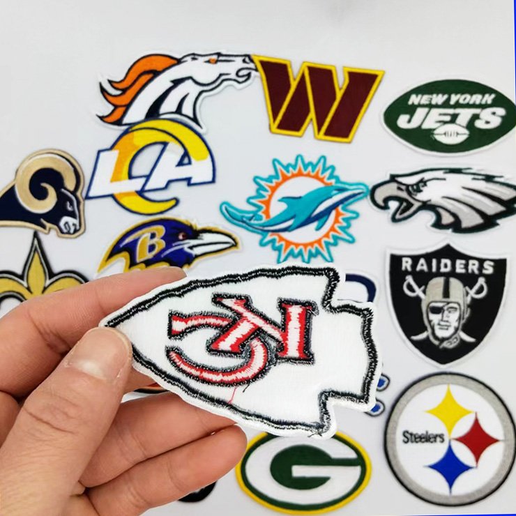 Factory price custom iron on embroidery patch iron-on pacthes for hats Custom patches for sports team