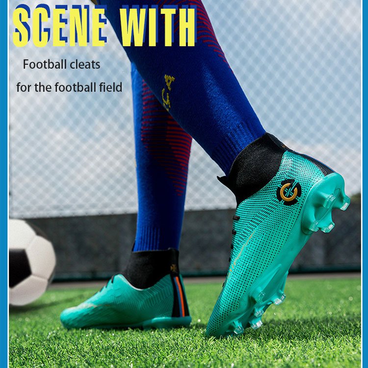 OEM Factory Soccer Shoe For Men Cut Sneaker Shoes 2021 New High-top Knit Football Boots High Top