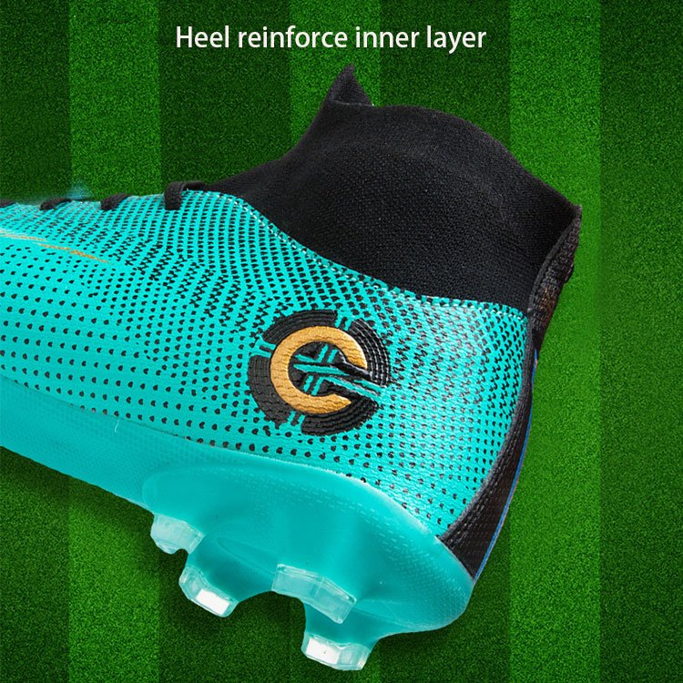 OEM Factory Soccer Shoe For Men Cut Sneaker Shoes 2021 New High-top Knit Football Boots High Top