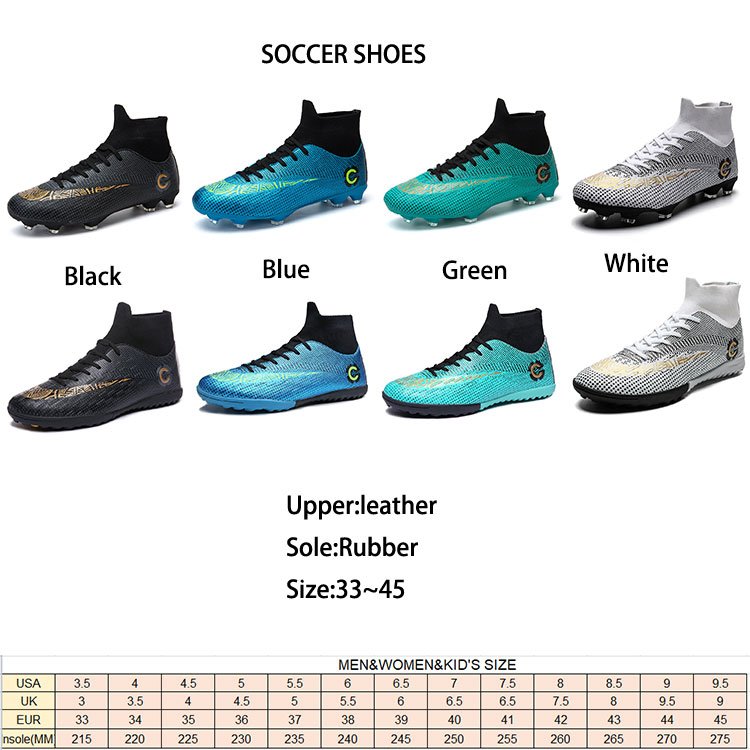 OEM Factory Soccer Shoe For Men Cut Sneaker Shoes 2021 New High-top Knit Football Boots High Top