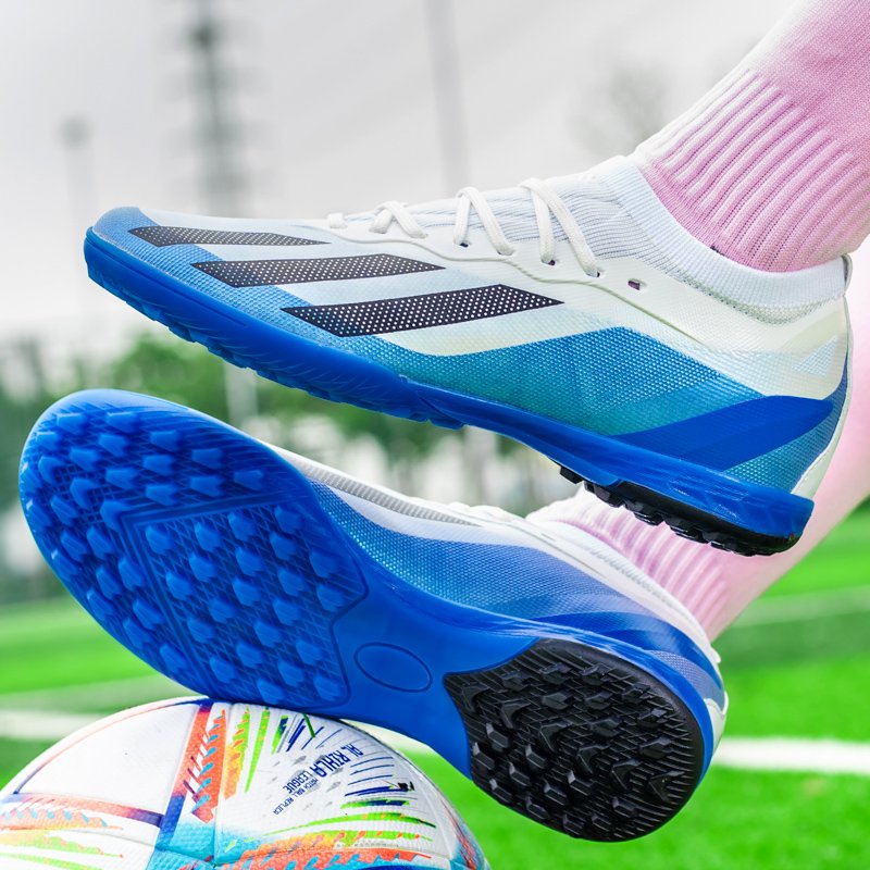 Men's Cheap High Low Ankle Leather Indoor FG Cleats Football Boots Soccer Shoes For Sale Men