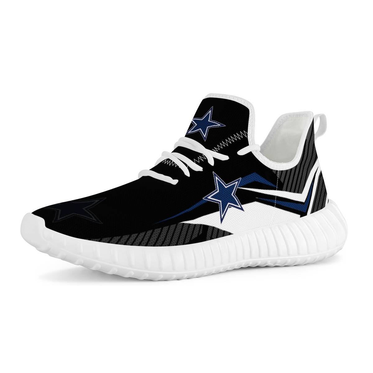 Wholesale 1MOQ Dropshipping Customized Soccer Print Shoes Fashion Sport Sneaker Women And Men Mesh Knit Athletic Running Shoes