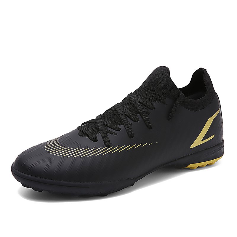 Men's Soccer Boot with Gradient Printing Fine Particle Upper Low Cut TPU Sole-White and Black Wholesale Summer Season