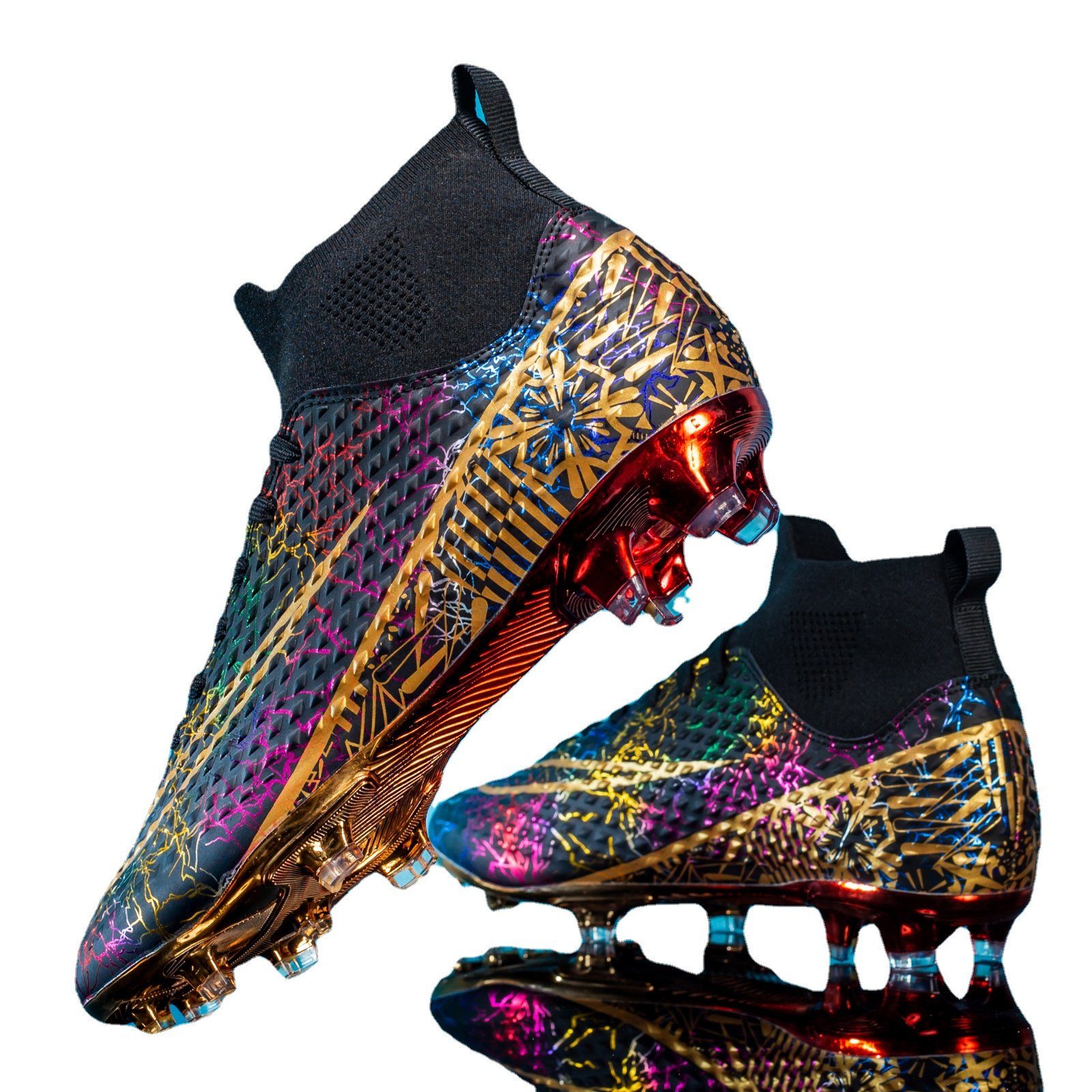 Factory Wholesale indoor soccer shoes High Quality Famous Branded High Ankle Football Soccer Boots Cleats Shoes