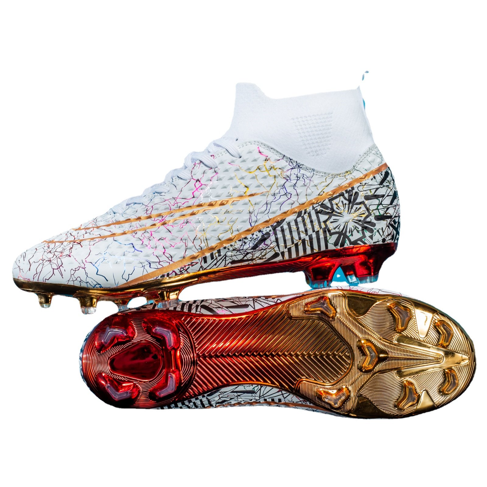 Factory Wholesale indoor soccer shoes High Quality Famous Branded High Ankle Football Soccer Boots Cleats Shoes