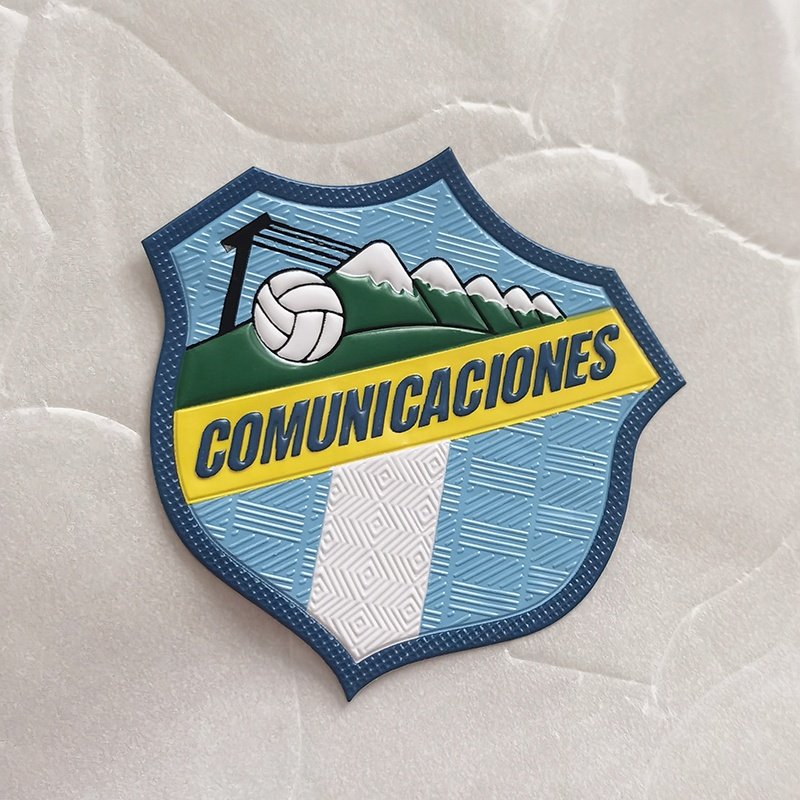 Customizable high frequency tpu patches with 3d logo in TPU Soccer Patches Sports Flock Heat Transfer Iron-On Backing for tshirt