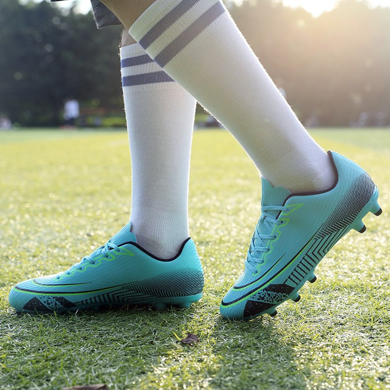 Custom Professional PU Football Sneakers High Ankle Men's Cleats TPR Outsole Football Original Turf Indoor Soccer Shoes for Men