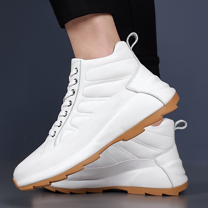 2024 New fashion design leisure sports walking shoes Soft sole wear-resistant safety work shoes lace-up skateboard shoes