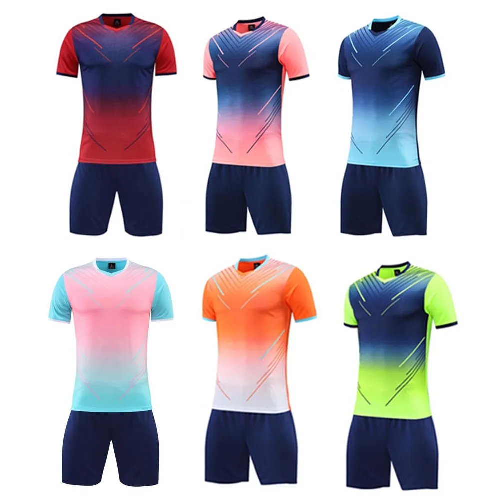 2023/2024 Print Summer Soccer Jersey Set Custom 2 Pieces T-shirt Shorts Outfit Wear Football Uniforms Suit