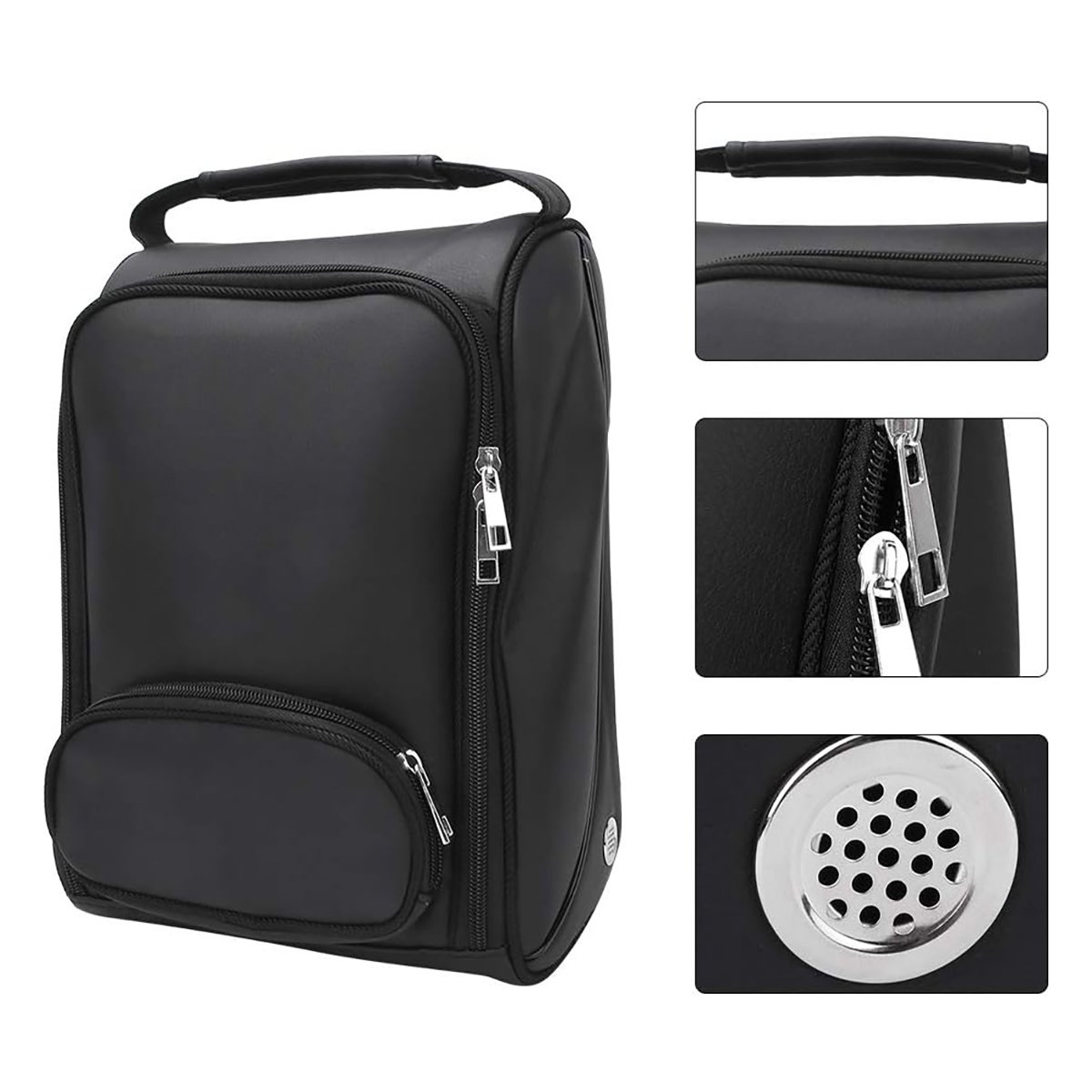 custom logo men leather basketball soccer gym sport urban travel golf protective sneaker dust transport zipper shoe bag