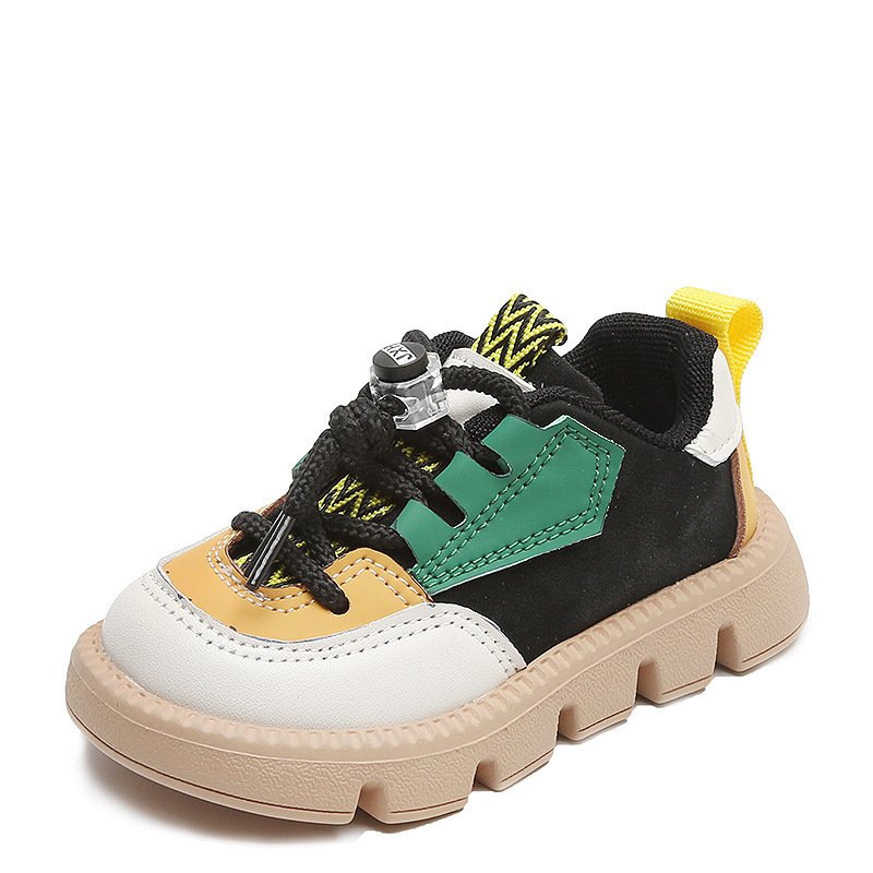 children's non-slip casual shoes boys and girls trend soft soles comfortable sports shoes baby fashion color matching shoes