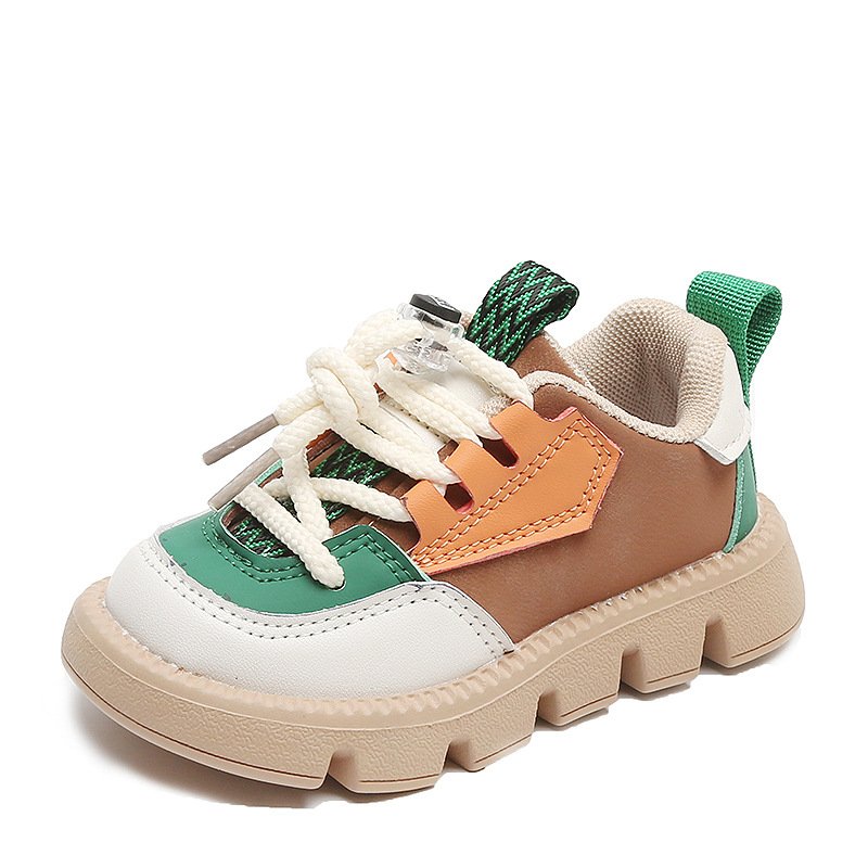 children's non-slip casual shoes boys and girls trend soft soles comfortable sports shoes baby fashion color matching shoes