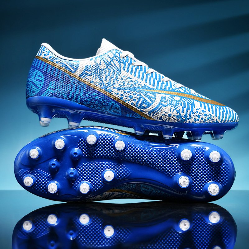 Custom logo training high top spike shock absorber football boots turf FG men's football boots