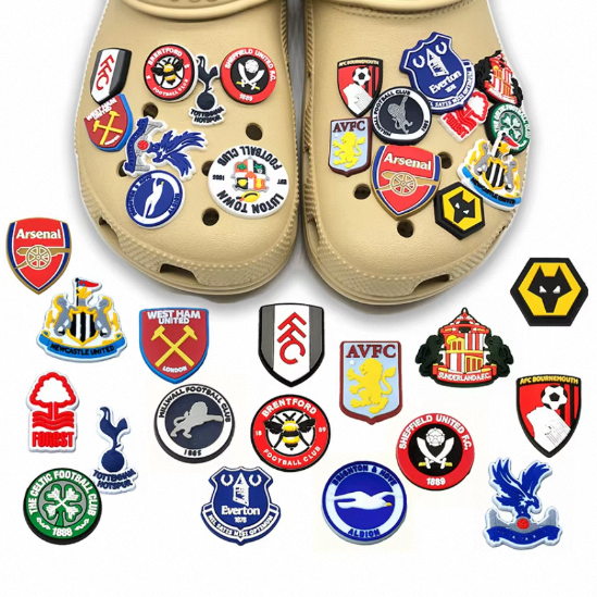 2024 Hot Selling Premier League Shoe Charms Wholesale Letter Shoe Decorations Accessories Letter Shoe Charm For Clog