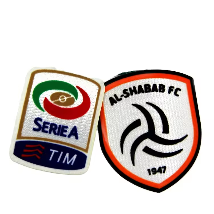 Logo Flock Heat Transfer Tatami Patches with Iron on Backing Supplier Custom Soccer Private Sports Football Shoes Customized