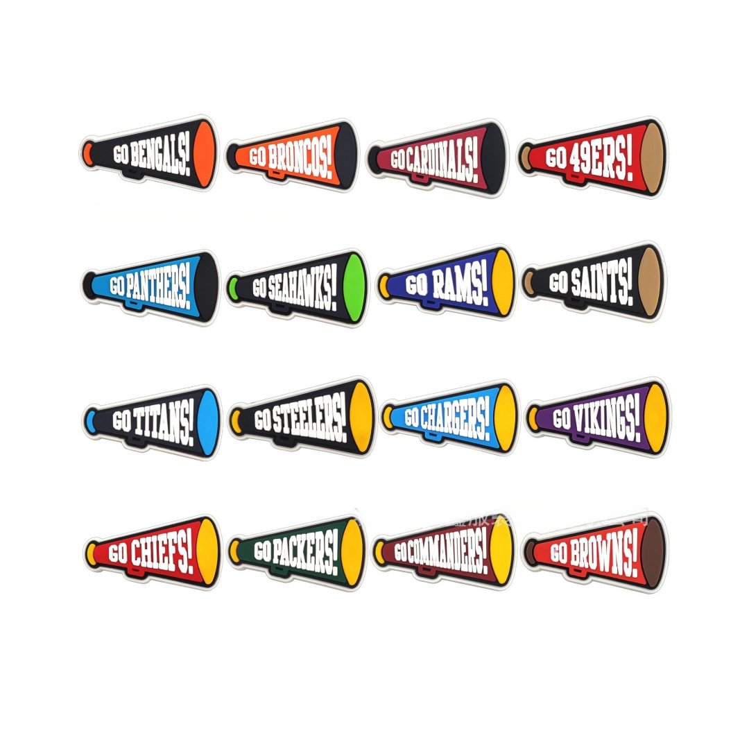 Contact us for 32 American Football Team nfl shoe charms American Football Jersey shoe decorations Charms Football Wholesale