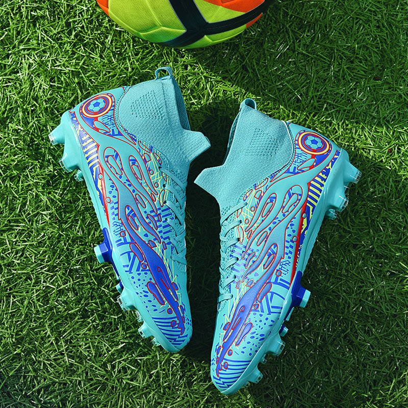 New Arrival Breathable Youth Training Soccer Shoes Outdoor Sports Long Nail Football Shoes For Unisex