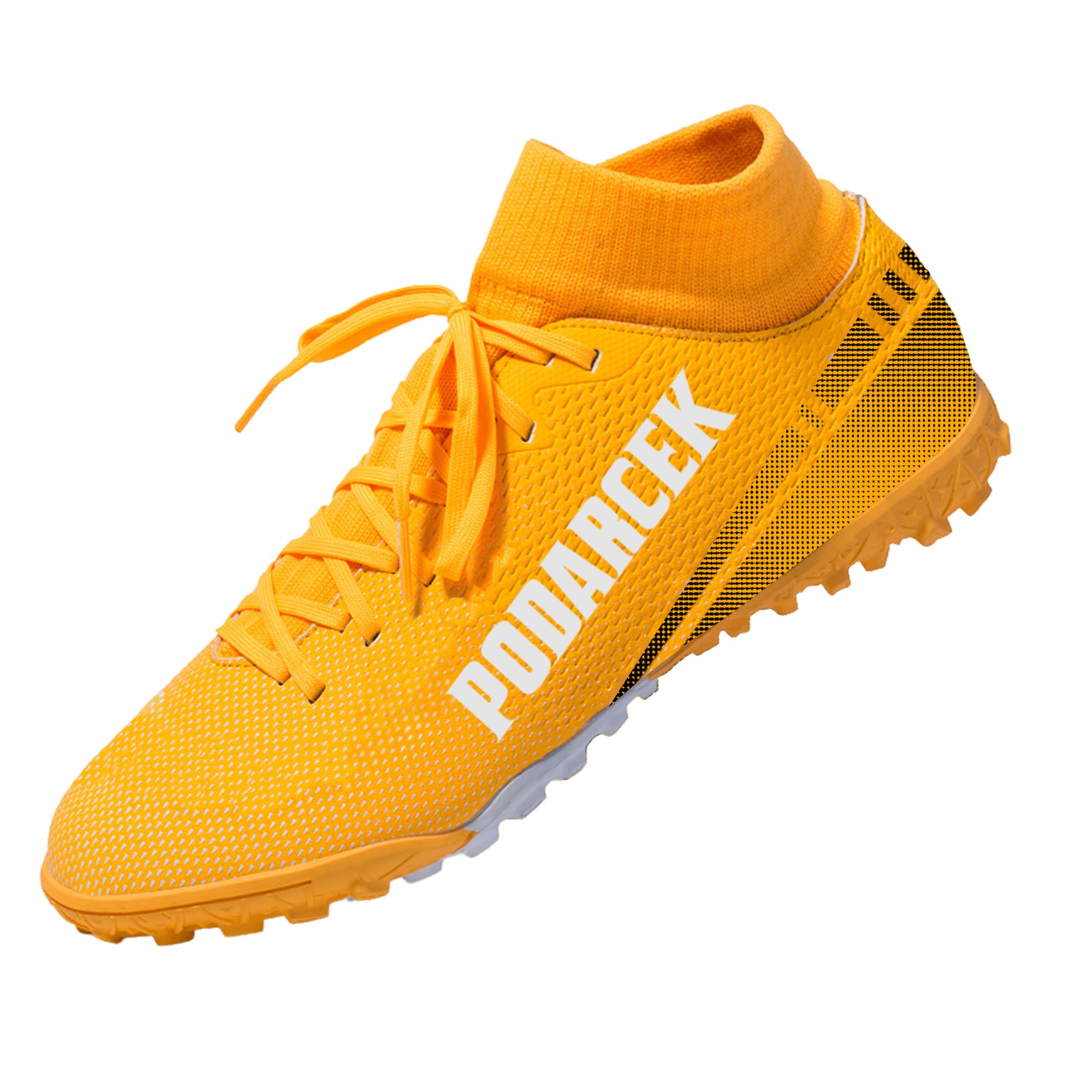 New high ankle sports turf futsal indoor soccer shoes cheap rubber sole football boots for men