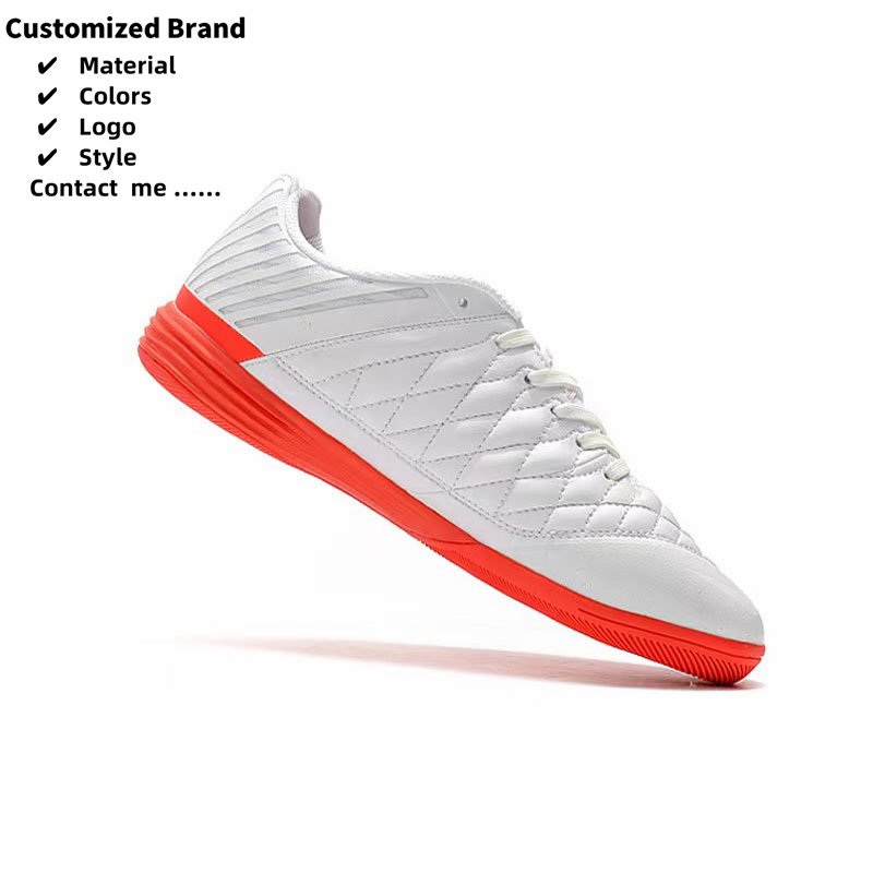 Customized high-quality men's and children's grass leather knitted fg football anti slip boots men's football shoes