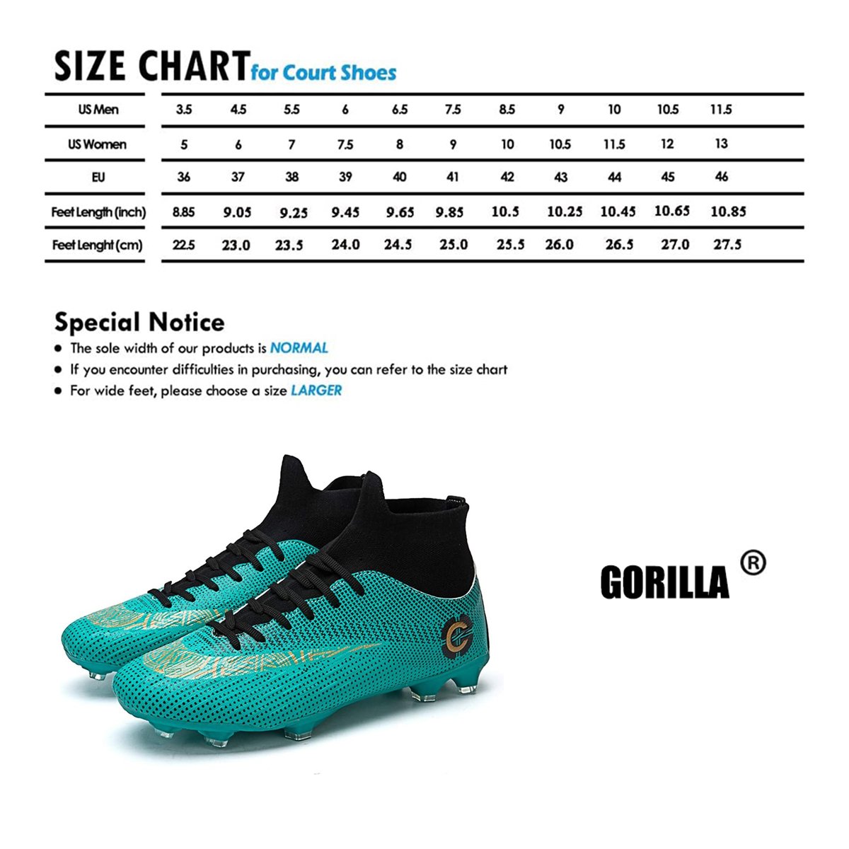 Football Shoes Soccer Shoes High-Top Spikes Boots Professional Football Training Sneakers