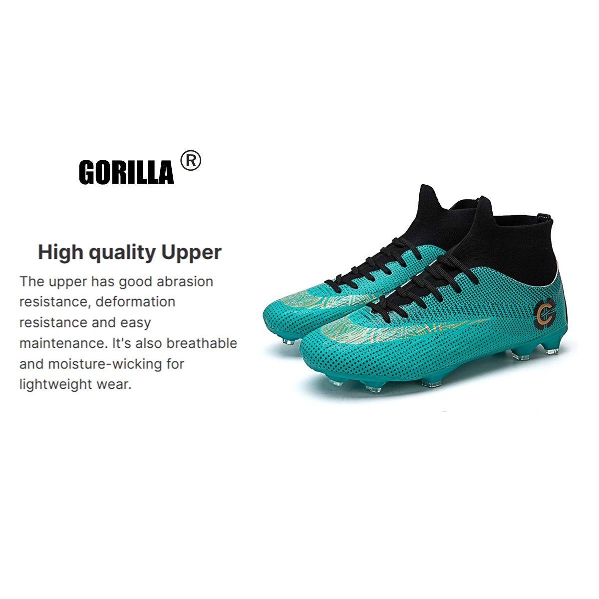 Football Shoes Soccer Shoes High-Top Spikes Boots Professional Football Training Sneakers