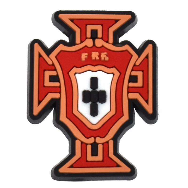 Custom 2024 Most Popular Pvc Shoe Charms Football Sports Teams Accessories European Cup Theme Clog Charms silicone charms