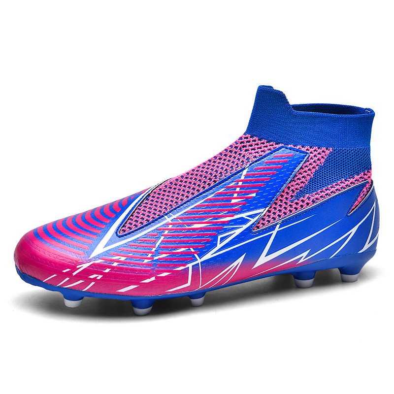 Soccer Cleats Men Breathable Indoor Long Spikes Ankle Training Football Boots Kids Boys Professional Soccer Shoe Non Slip