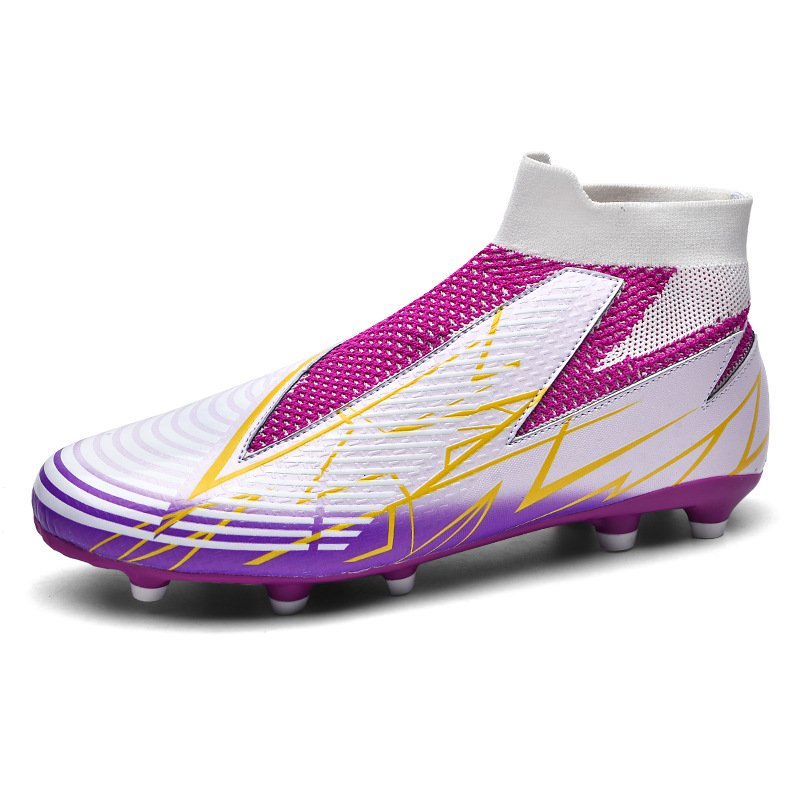 Soccer Cleats Men Breathable Indoor Long Spikes Ankle Training Football Boots Kids Boys Professional Soccer Shoe Non Slip