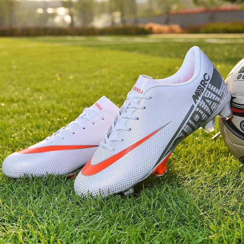 Mens 2024 Low Top Soccer Shoes Breathable TF/FG Football Boots Grass Non-Slip Training Sneakers Outdoor Sport Footwears