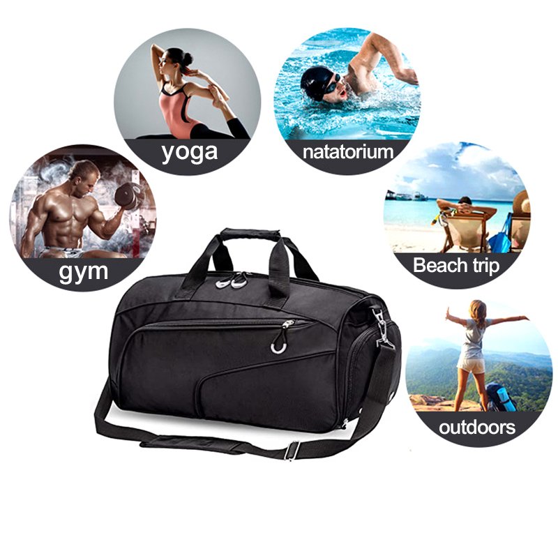 OEM custom logo gym duffel backpack men custom waterproof travel bag with shoes compartment fashion gym bag for women