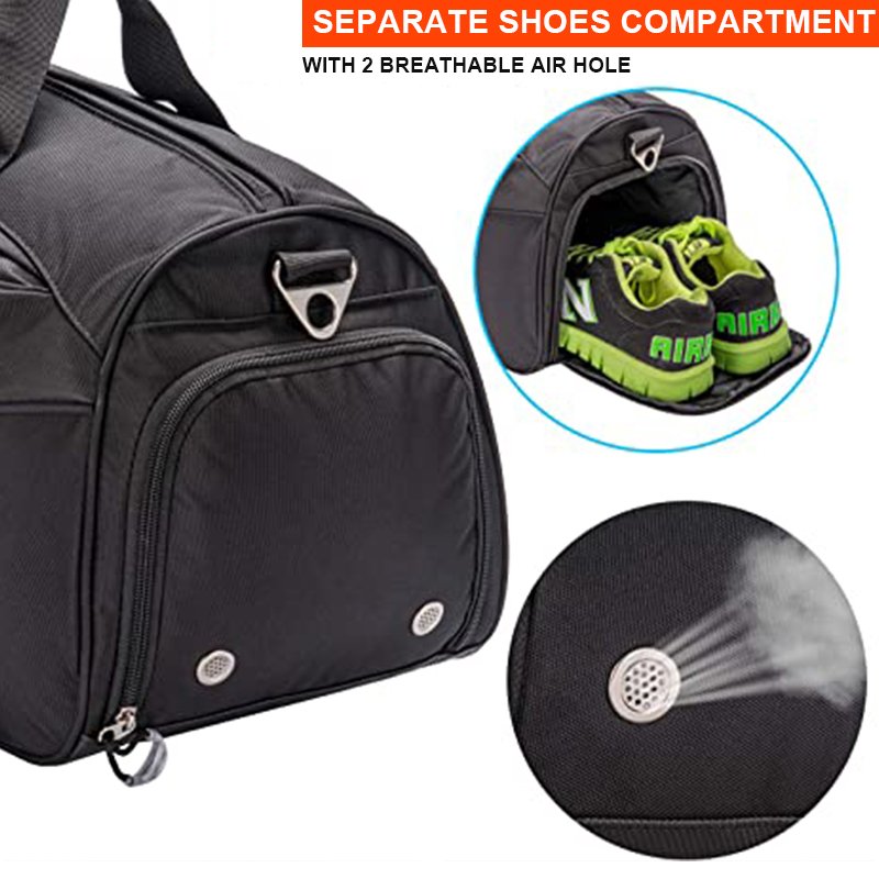 OEM custom logo gym duffel backpack men custom waterproof travel bag with shoes compartment fashion gym bag for women