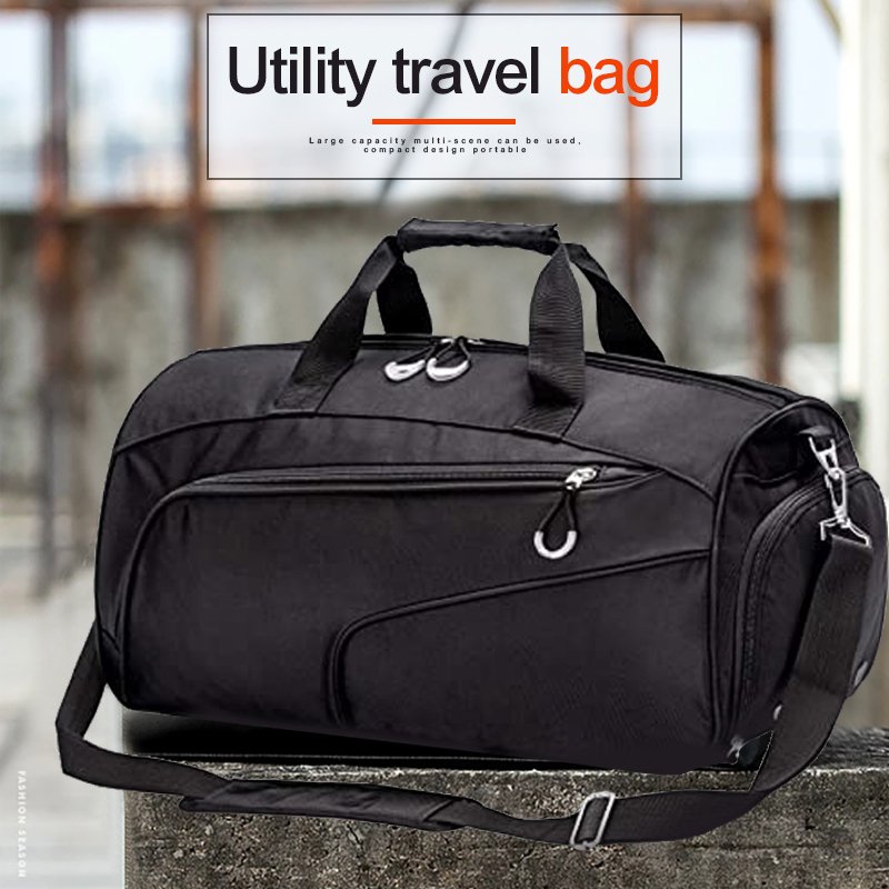 OEM custom logo gym duffel backpack men custom waterproof travel bag with shoes compartment fashion gym bag for women