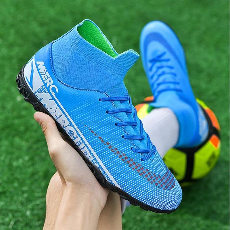 FG/AG/TF Men Football Boots High Ankle Soccer Shoes For Man Cleats Training Shoes Professional Sport Sneakers Mens Futebol 35-45