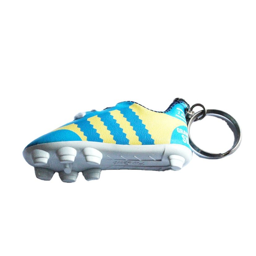 Brasil football mini soccer shoes keychain PVC football shoes key chain 3d shoe key chains custom logo promotional gift