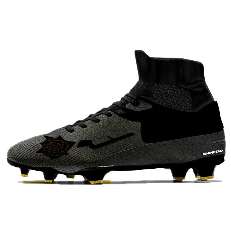 Factory Custom Football Soccer Cleats Shoes Mesh Breathable IC Shredded Spike Sole Indoor Training Football Zapatos Para Futbol